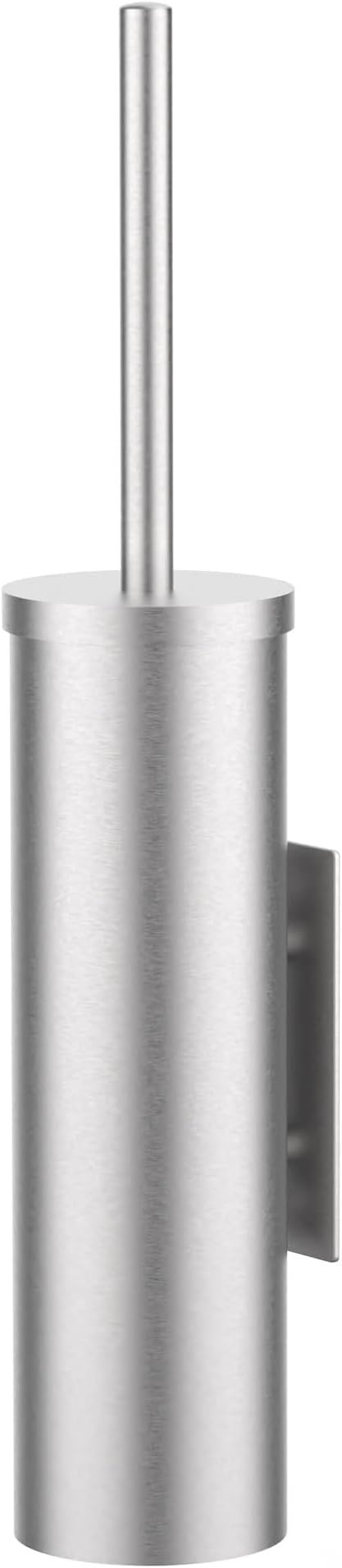 Stainless Steel Toilet Brush and Holder Set Brushed Silver Heavy Duty Toilet Bowl Brush with Long Handle for Bathroom and Farmhouse (Silver-2)