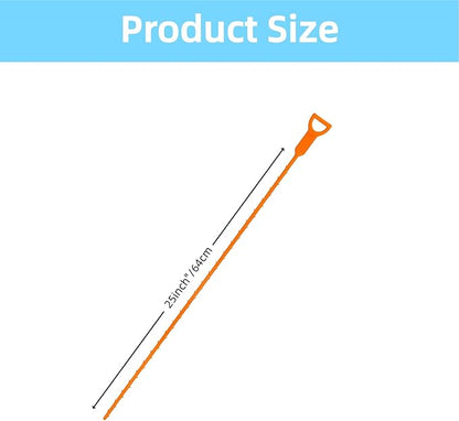 8 Pack 25 Inch Drain Snake Clog Remover Tool,Hair Cleaner for Shower, Kitchen Sink, Bathtub and Bathroom, Flexible Plastic Drain Auger Cleaning Tool