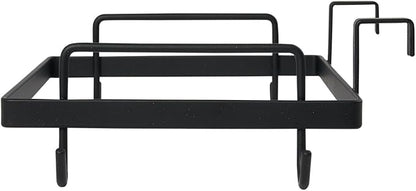 Household Essentials Metal Over the Door Trash Bag Holder, Black