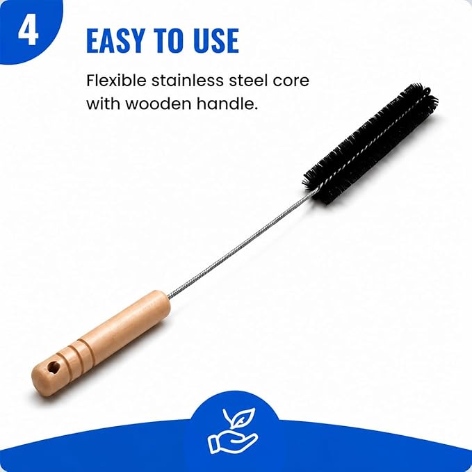 Dryer Lint Brush Vent Cleaner Lint Trap Cleaning Tool Dryer Vent Brush Long Flexible with Wood Handle 27.95 Inches Medium Size for Dryer Vent Cleaning DIY Enthusiasts Homeowners (2, PCS)