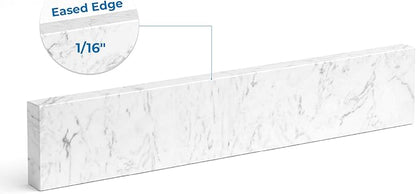 Bathroom Vanity Sink Backsplash/Sidesplash (Engineered Carrara Marble, 4" x 48")