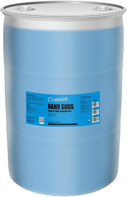Nanoskin NANO SUDS Foaming Car Wash Shampoo 55 Gallons - Works with Foam Cannon, Foam Gun, Bucket Washes, Car Soap for Pressure Washer | Safe for Cars Trucks, Motorcycles, RVs & More | Fruity Scented