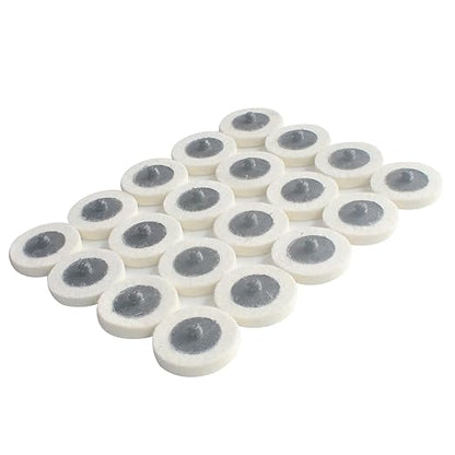20 Pcs Surface Conditioning Quick Change Compressed Wool Felt Buffing Discs, 2 Inch Dia Fine Polishing Pads(White)