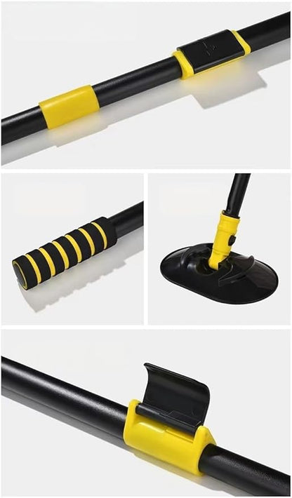 Car Wash Brush with Long Handle, Chenille Microfiber Car Wash Mop, Scratch-Free Cleaning Brush with Adjustable Extension Pole, Includes Replacement Head & Cleaning Cloth for Car, RV, Truck, SUV