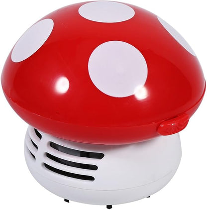 Mini Desktop Vacuum, Cute Vacuum Cleaner Portable Desk Vacuum Sweeper Desk Dust Cleaner for Tabletop Cleaning Eraser Waste, Crumbs, Hair(red)