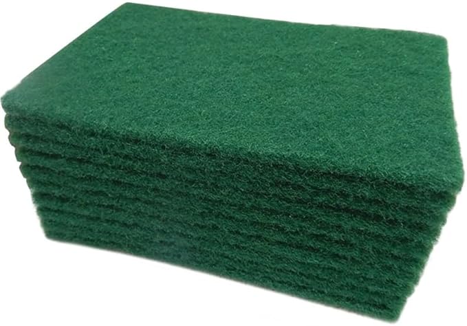 10-Pack Heavy Duty Non-Scratch Scouring Pads 5.90X3.93 Inch Durable Kitchen Scrub Sponges for Pots Pans Stove Top Dish Washing Cleaning Pads