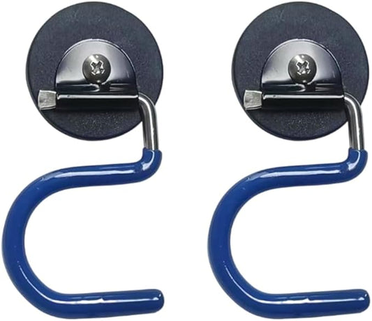 2PCS Broom Holder Magnetic Broom Hooks, Space-Saving Broom Mop Rake Rack, Stainless Steel Heavy Duty Broom Mop Handle Holder