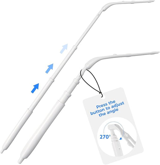 2 Replacement Handles Compatible with Swiffer Duster Refill, Long Extended Handle with Multi Surface 270 Degree Rotation, Removal Duty Duster Handles with Telescopic Extended Pole for Home Cleaning