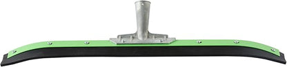 Restaurantware-SQUEEGEE ONLY: Clean Tek Professional 24 Inch Curved Floor Squeegee, 1 Broom With Rubber Blade - Handle Sold Separately, Heavy-Duty, Green Steel Wiper, Ideal For Floor, Tiles