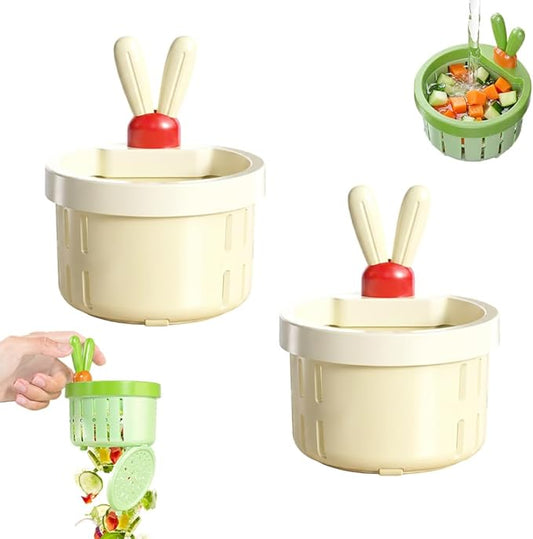 2 Pcs Cactus Sink Drain Strainer – Press-to-Dump Kitchen Sink Filter Basket, 3 Inch Food Residue Collector with One-Press Lifting Stopper, Multifunctional Waste Catcher for Home (White)