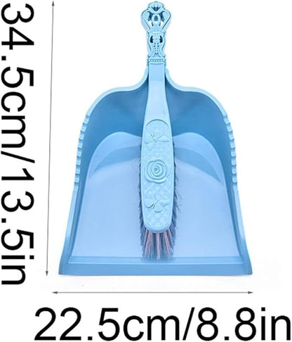 Feather Duster,Cleaning Brush Soft Cleaning Brush Hand Broom Dust Pan and Brush Set Hotel Family Clothes Dust Hair Sofa Bed Sheets Bedspread Carpet Cleaning Scrub Brushes for Cleaning (Color : Blauw)