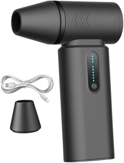 Mini Jet Dry Blower Hair Dryer Multi-use Turbofan Turbine Snow Blower for Cleaning of Keyboards & Laptop Hair Cleaning, Black