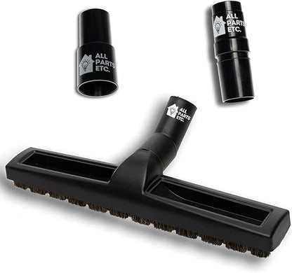 14” Vacuum Floor Brush Attachment for 1.25” Hoses – Includes 1 3/8” & 1.5” Adapters – Universal Fit for Shop Vac, Shark, Miele, Bissell, Hoover, Eureka, Dirt Devil & More