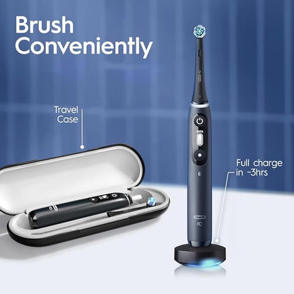Oral-B iO Series 7G Electric Toothbrush with Replacement Brush Head, White Alabaster