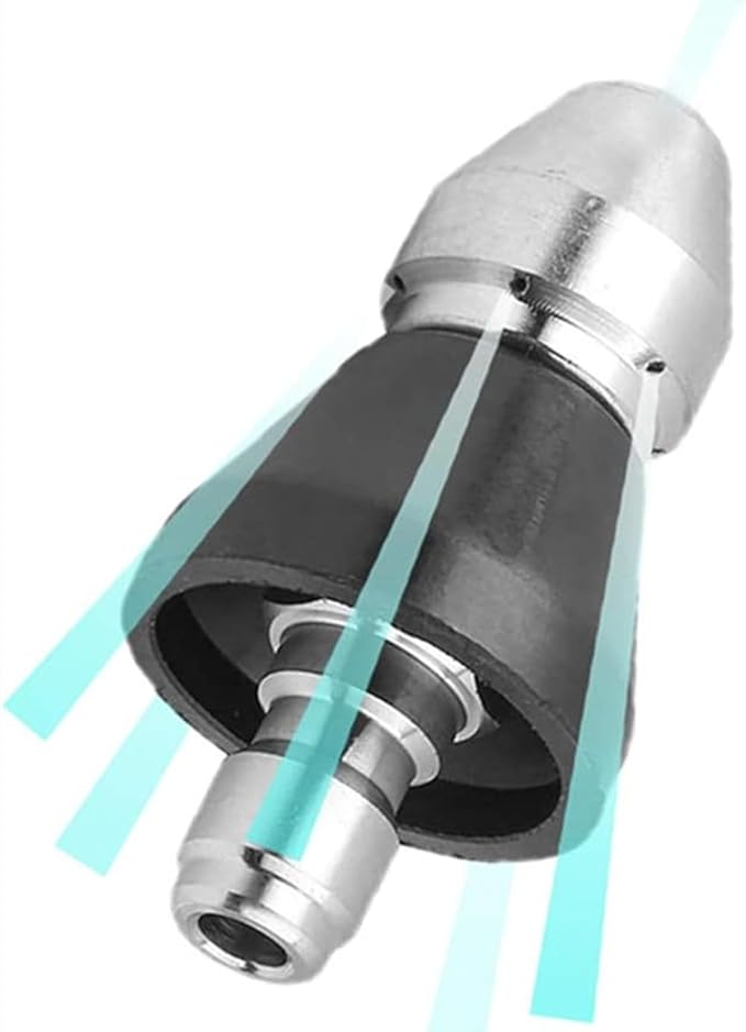 MIZORLIE Pressure Washer Sewer Jetter Nozzle with Stainless Steel,3/8'' Quickly Connector, 5000 PSI Orifice 6.5