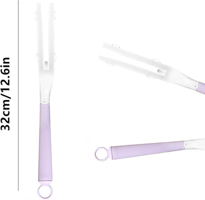 4 Pcs Purple Detachable Duster Handle - Plastic Extended Mop Extension Wand Grip, Ideal for Easy Home & Office Cleaning