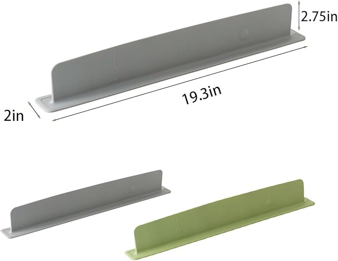 19.6in Silicone Sink Splash Guard, New Silicone Sink Water Retaining Board for Kitchen, Portable Water Retaining Strip Reusable Water Splash Guard for Bathroom Countertop (Silicone, Green)