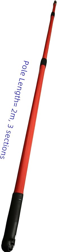 24" Serrated Notched Epoxy Rubber Speed Trowel Squeegee,1/8" Notch,with Telescopic Handle for Epoxi Resin Coating Application