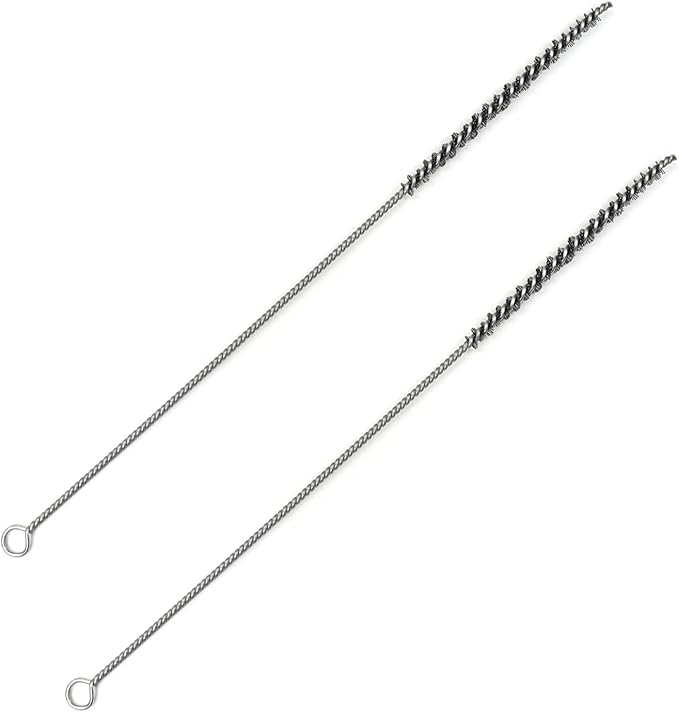 Utoolmart Steel Wire Cleaning Brush, Spiral Power Tube Brush, 0.2-inch Diameter 12-inch Length, 2pcs