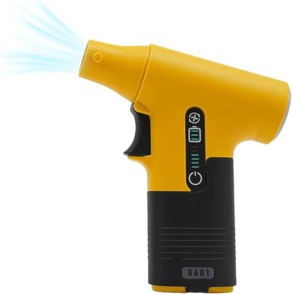 Electric Air Duster, 13000RPM Compressed Blower Fan Multi-Functional Tiny Electric Cleaner 3 Speeds Adjustable Rechargeable Air Blower for Keyboard PC Deep, Car, Home Cleaning (Yellow)