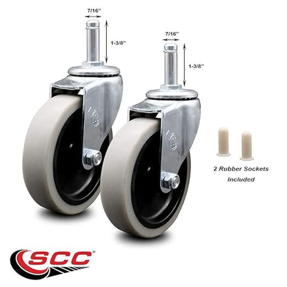 Service Caster Brand – Compatible with/Replacement for – Janitor Cleaning Carts – Fits Most Rubbermaid Janitorial Carts