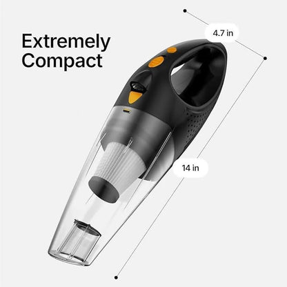 Deedlite Ultra-Powerful Cordless Handheld Vacuum/with LED Light and Fast-Charging Function/Portable Vacuum for Wet & Dry/Lightweight and Quiet