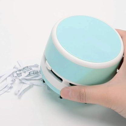 iSuperb Desktop Vacuum Cleaner Portable Keyboard Sweeper Mini Crumb Vacuum Cleaner Table Food Rubber Crumb Dust Remover Cleaner for Home, Office, Cars - No Battery Included (Blue)