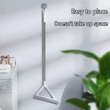 Rubber Broom for Pet Hair - Silicone Squeegee Floor Broom with Removable Head, Multi-Surface Sweeper for Hardwood Tile Bathroom Kitchen