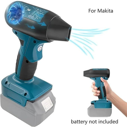Jet Fan Mini Blower Compatible with Makita 18v Battery, 130000 RPM Handheld Blower Cordless,Portable Compressed Air Duster with 4-Speed Control for Keyboard,Leaf Cleaning(no Battery)