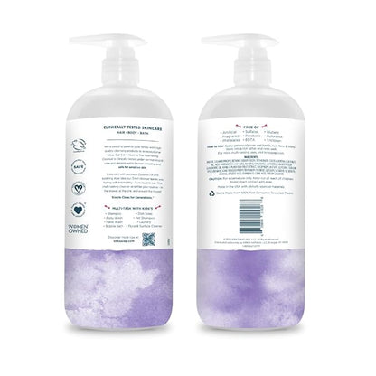 Kirk's Lavender & Vanilla 3-in-1 Nourishing Cleanser, Shampoo Body Wash Bubble Bath, Coconut Oil and Aloe Vera, Vegan Non-GMO, 32 Fl Oz