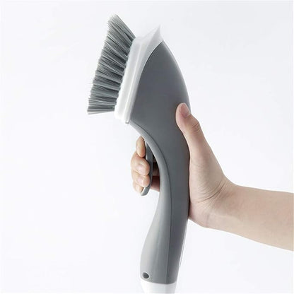Yosoo Automatic Soap Dispensing Brush, Professional Anti Skid Handle, Easy to Use, with Pot Brush for Sink Kitchen (2)