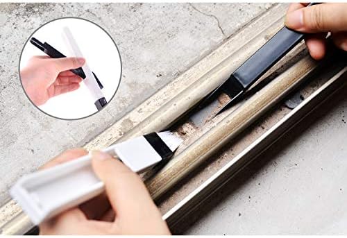 Portable Multi-Purpose Cleaning Kit: Includes 4 Window Track Brushes, Corner Scraper, Detachable Window Groove Cleaner, 2 Pumice Stone Bars. Deep Cleaner for Bathroom, Kitchenware, Door & Window Gaps.