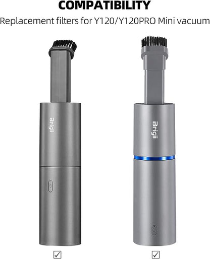 Brigii HEPA Filter only for Mini Vacuum, Handheld Vacuum Y120/Y120 Pro, Pack of 2
