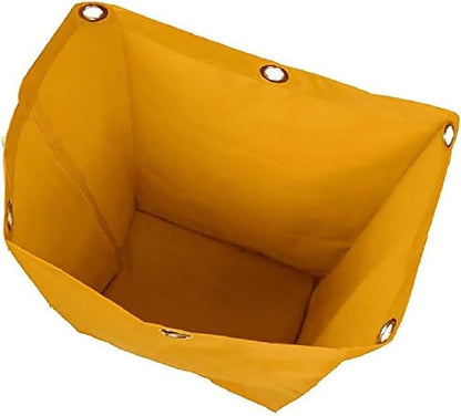 Replacement Janitorial Cart Bag, High Capacity Waterproof Thickened Housekeeping Commercial Janitorial Cleaning Cart Bag with 6 Brass Grommets - 25 Gallon (Brown)