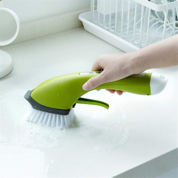 Yosoo Automatic Soap Dispensing Brush, Professional Anti Skid Handle, Easy to Use, with Pot Brush for Sink Kitchen (1)