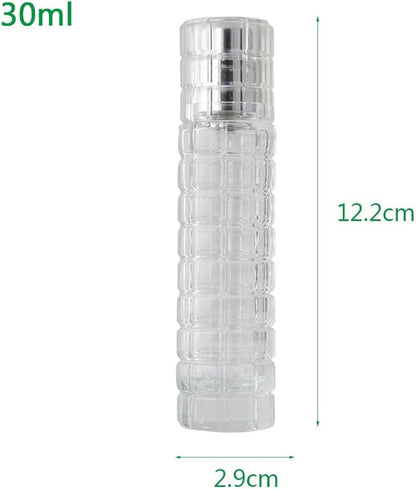 Glass Empty bottle Refillable Perfume Atomizer Spray Perfume Bottles 1 Ounce, Travel Cologne Bottle Portable (Gold and Silver)
