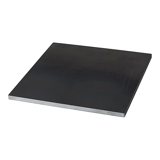 Weldable 5/16 Inch Hot Rolled Mild Steel Plate Mill Finish (6 x 6 Inch, Pack of 1) - Made in USA