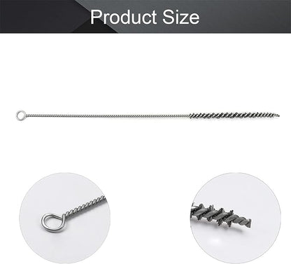 Utoolmart Steel Wire Cleaning Brush, Spiral Power Tube Brush, 0.2-inch Diameter 12-inch Length, 2pcs