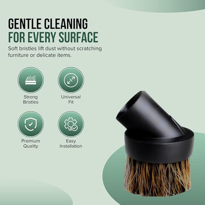 Selgo niversal Vacuum Cleaner Dusting Brush with Horse Hair Bristles, Black (Dusting Brush), Pack of 10
