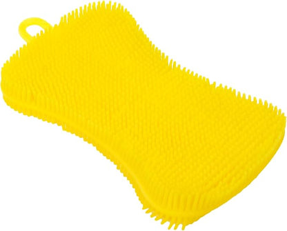 Yellow 5 Pcs Silicone Cleaning Scrubber，Colored Sponges for Dishes for Cleaning Silicone Scrubber Kitchen
