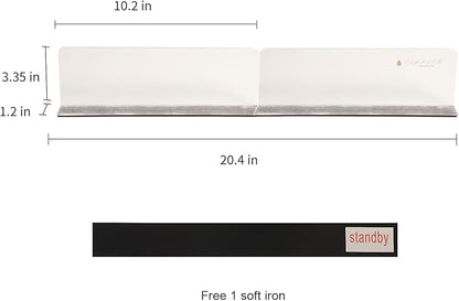Sink Splash Guard (Upgraded Design) Transparent Acrylic (Frosted) Light Luxurious Premium Removable Splashback | Kitchen Island Sink Backsplash Guard (10.2x1.2x3.35 in) (2pcs)