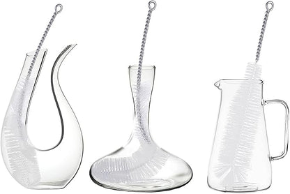 Bottle Brush - Ideal for Cleaning Narrow Neck Swing Top Glass, Brewing, Wine, Beer, Soda, Spray, Kombucha Bottles (White+1Pack)
