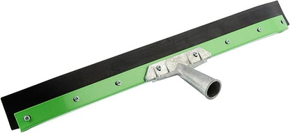 Restaurantware-SQUEEGEE ONLY: Clean Tek Professional 24 Inch Curved Floor Squeegee, 1 Broom With Rubber Blade - Handle Sold Separately, Heavy-Duty, Green Steel Wiper, Ideal For Floor, Tiles