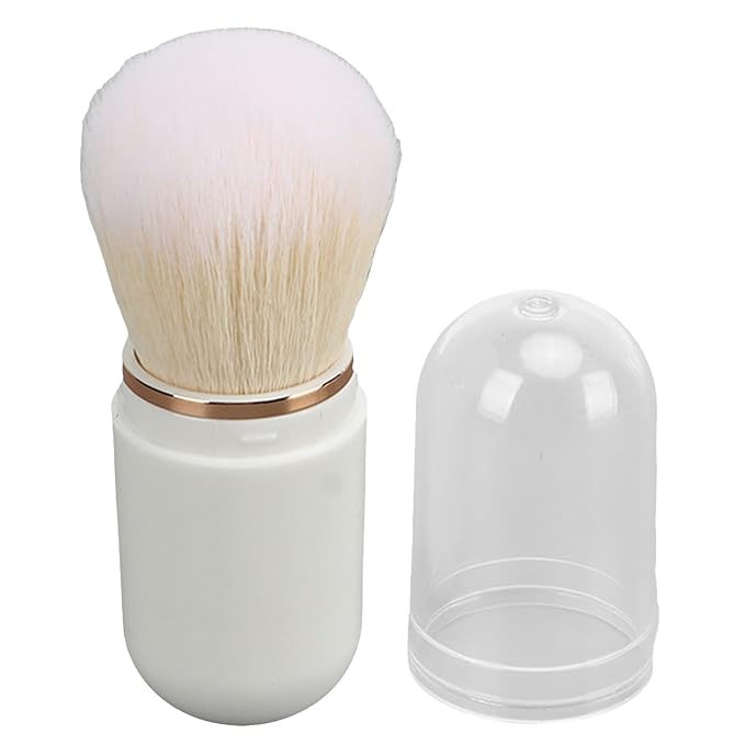 Nail Dust Brush, Nail Art Dust Powder Remover Brush Rhinestone Handle Nail Art Dust Cleaner Brush Professional Nail Art Tool Manicure Duster Tools for Acrylic Gel Nails (White)