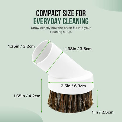 Selgo Universal Vacuum Cleaner Dusting Brush with Horse Hair Bristles, White (Dust Brush), Pack of 10