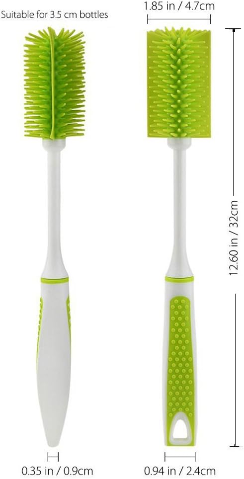 Bottle Brush Dishwashing Cleaning Brush Set, Long Handle Dish Cup Bottle Washing Scrubber for Cleaning Non-Stick Pot Pan Dish Bowl, Water Cups, Coffee Mugs