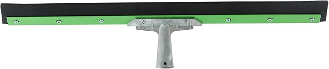 Restaurantware-SQUEEGEE ONLY: Clean Tek Professional 24 Inch Floor Squeegee, 1 Broom With Rubber Blade - Handle Sold Separately, Heavy-Duty, Green Steel Wiper, Ideal For Floor, Tiles