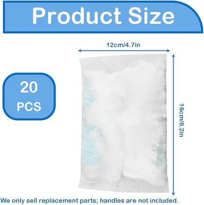 Electrostatic Flash Dust Magnet Refills, Disposable Blue Cleaning Dusters - Fluffy Microfiber Pads for Home, Car, Office and Blinds, No Handle Included (Blue 20pcs)