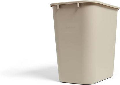 Coastwide Professional Plastic Trash Can, 7 Gallon, Beige