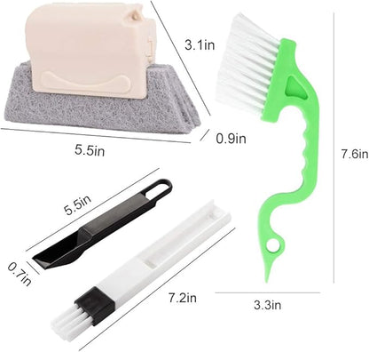 Window Groove Cleaning Brush Window Cleaner Tools,Hand-held Sliding Door Track Cleaning Brushes 6 Pieces for Sliding Door/Car Vents/Tile Lines/Shutter/Air Conditioner/Keyboard